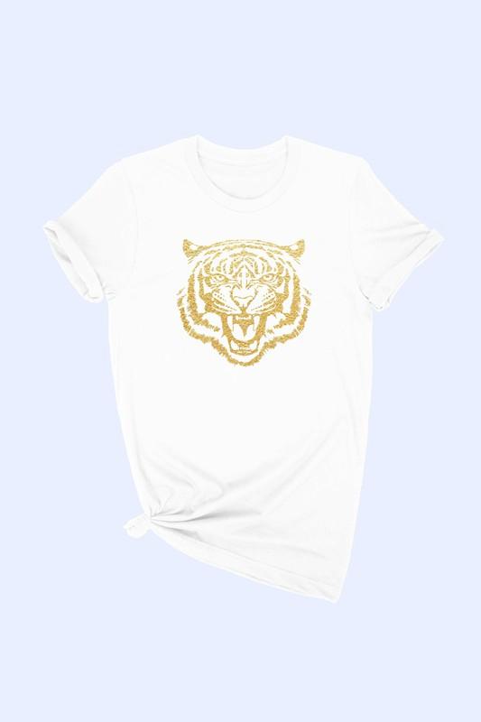 Tiger Queen - Gold Foil Tiger Graphic T-Shirt