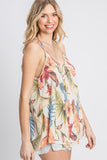Take Me to Paradise Strappy Back Tropical Tank + - Fate & Co.