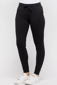 Anytime of Day: Women's Jogger Pant w/ Tie Waist - Black