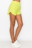 Work It: High Waist Active Windbreaker Shorts: Neon Green