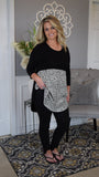 Into the Wild Leopard and Black Baby Doll Tunic Top + - Fate & Co.