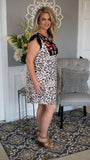 Look at Me Now Leopard and Floral Embroidered Dress - Fate & Co.