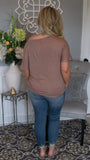 Storybook Love Off the Shoulder Draped Top- Toffee - Fate & Co.