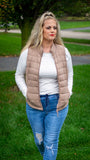 Vest are a definite Fall wardrobe essential before its time break out the heavy coats! This lightly padded thermal vest features a stand up collar, front zipper closure, fitted design and double pockets! This lined vest is made from ultra lightweight material and thin padding creating superb insulation and warmth. Compact size and carrying pouch included for easy transport. Wear over any classic long sleeve top or sweater for added warmth and style!   Color: Coco Brown