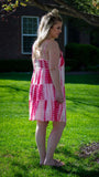 Your Kind of Pretty: Pink & White Boho Tie-Dye Tiered Ruffled Sun Dress